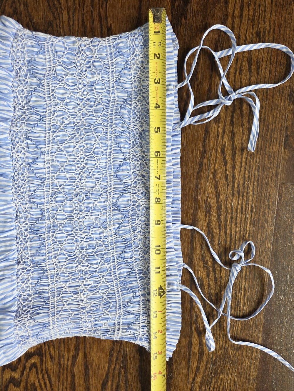J. Crew Blue and White Striped Smocked Summer Cotton Dress - Picture 7 of 10